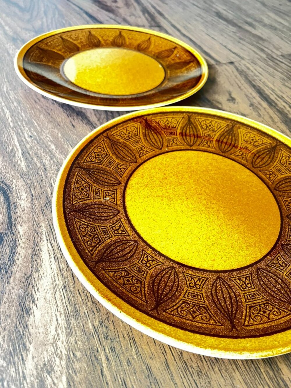 2 Vintage 1970s Taylor Smith & Taylor Ironstone Cannes Dinner Plates